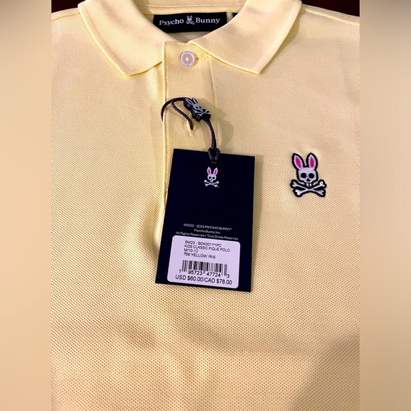 NWT Psycho Bunny Boys Short Sleeve Classic Polo Shirt - Picture 2 of 3